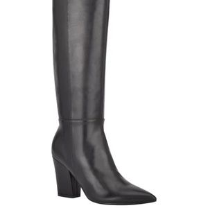 *NEW Nine West Black Knee-high Leather Boots